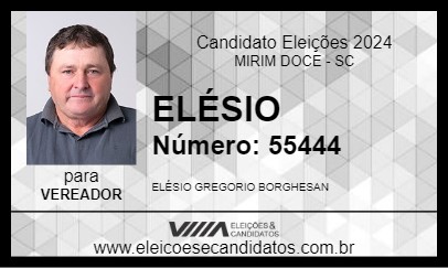 Candidato ELÉSIO 2024 - MIRIM DOCE - Eleições