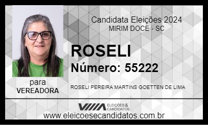 Candidato ROSELI 2024 - MIRIM DOCE - Eleições