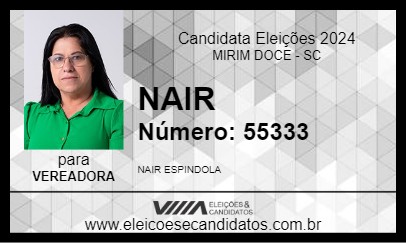 Candidato NAIR 2024 - MIRIM DOCE - Eleições