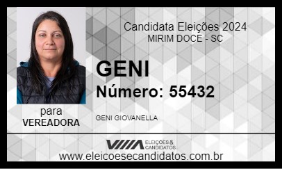 Candidato GENI 2024 - MIRIM DOCE - Eleições