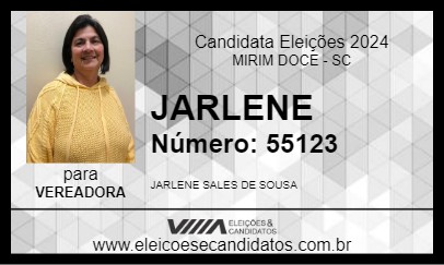 Candidato JARLENE 2024 - MIRIM DOCE - Eleições