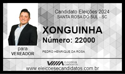 Candidato XONGUINHA 2024 - SANTA ROSA DO SUL - Eleições