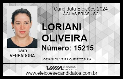 Candidato LORIANI 2024 - ÁGUAS FRIAS - Eleições