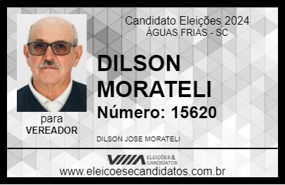 Candidato DILSON MORATELI 2024 - ÁGUAS FRIAS - Eleições