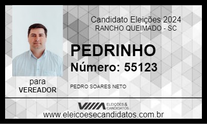 Candidato PEDRINHO 2024 - RANCHO QUEIMADO - Eleições