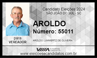 Candidato AROLDO 2024 - SÃO JOÃO DO SUL - Eleições