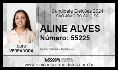 Candidato ALINE ALVES 2024 - SÃO JOÃO DO SUL - Eleições