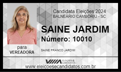 Candidato SAINE JARDIM 2024 - BALNEÁRIO CAMBORIÚ - Eleições