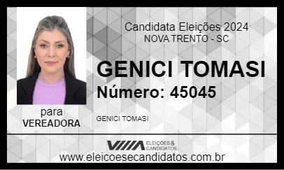 Candidato GENICI TOMASI 2024 - NOVA TRENTO - Eleições