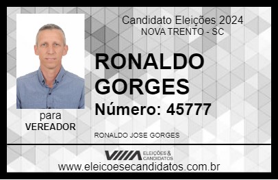 Candidato RONALDO GORGES 2024 - NOVA TRENTO - Eleições