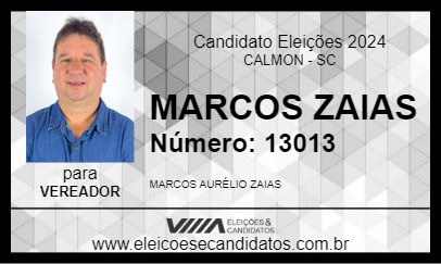 Candidato MARCOS ZAIAS 2024 - CALMON - Eleições