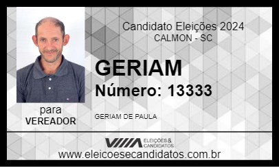 Candidato GERIAM 2024 - CALMON - Eleições