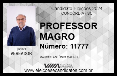 Candidato PROFESSOR MAGRO 2024 - CONCÓRDIA - Eleições