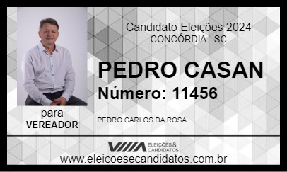 Candidato PEDRO DA ROSA 2024 - CONCÓRDIA - Eleições