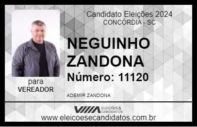 Candidato NEGUINHO  ZANDONA 2024 - CONCÓRDIA - Eleições