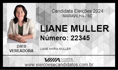 Candidato LIANE MULLER 2024 - MARAVILHA - Eleições