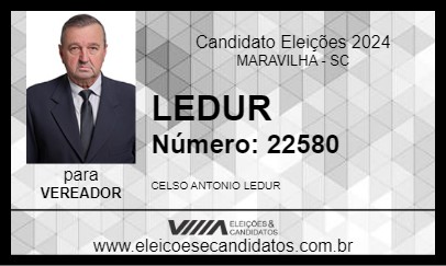 Candidato CELSO LEDUR 2024 - MARAVILHA - Eleições