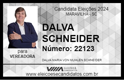 Candidato DALVA SCHNEIDER 2024 - MARAVILHA - Eleições