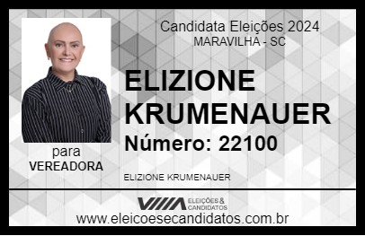 Candidato ELIZIONE KRUMENAUER 2024 - MARAVILHA - Eleições