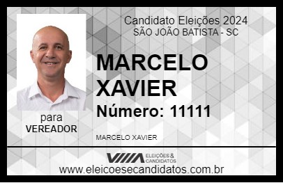 Candidato MARCELO XAVIER 2024 - SÃO JOÃO BATISTA - Eleições