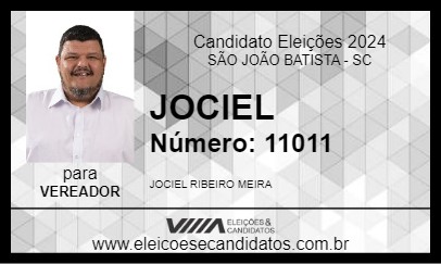 Candidato JOCIEL 2024 - SÃO JOÃO BATISTA - Eleições