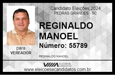 Candidato REGINALDO MANOEL 2024 - PEDRAS GRANDES - Eleições