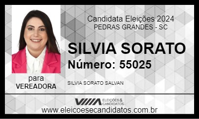 Candidato SILVIA SORATO 2024 - PEDRAS GRANDES - Eleições