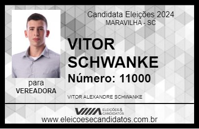 Candidato VITOR SCHWANKE 2024 - MARAVILHA - Eleições