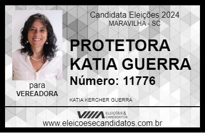 Candidato PROTETORA KATIA GUERRA 2024 - MARAVILHA - Eleições