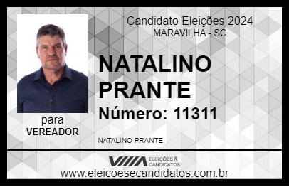 Candidato NATALINO PRANTE 2024 - MARAVILHA - Eleições