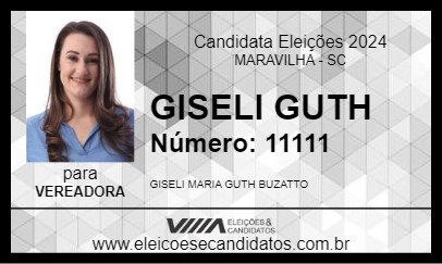 Candidato GISELI GUTH 2024 - MARAVILHA - Eleições