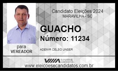 Candidato GUACHO 2024 - MARAVILHA - Eleições