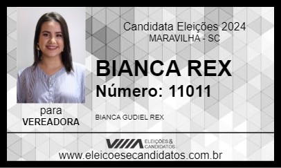 Candidato BIANCA REX 2024 - MARAVILHA - Eleições