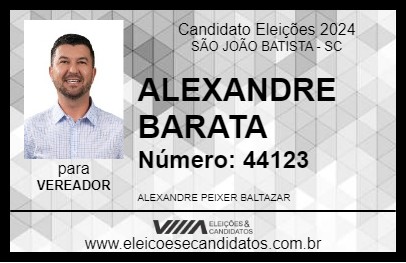 Candidato ALEXANDRE BARATA 2024 - SÃO JOÃO BATISTA - Eleições