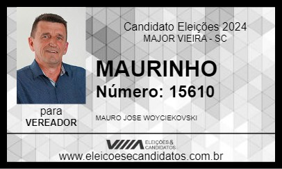 Candidato MAURINHO 2024 - MAJOR VIEIRA - Eleições