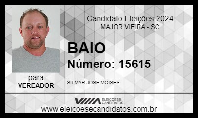 Candidato BAIO 2024 - MAJOR VIEIRA - Eleições