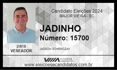 Candidato JADSON SCHEMCZAK 2024 - MAJOR VIEIRA - Eleições