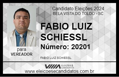 Candidato FABIO LUIZ SCHIESSL 2024 - BELA VISTA DO TOLDO - Eleições