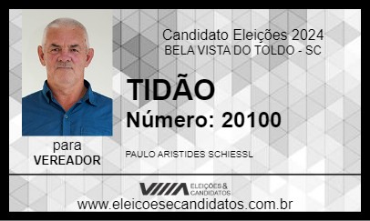 Candidato TIDÃO 2024 - BELA VISTA DO TOLDO - Eleições