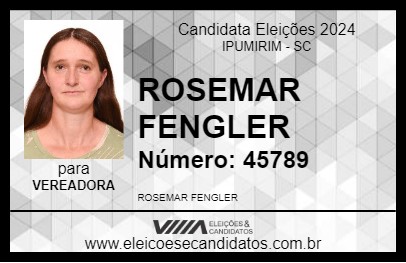 Candidato ROSEMAR FENGLER 2024 - IPUMIRIM - Eleições