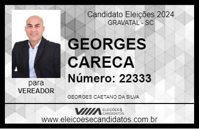 Candidato GEORGES CARECA 2024 - GRAVATAL - Eleições