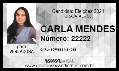 Candidato CARLA MENDES 2024 - GRAVATAL - Eleições