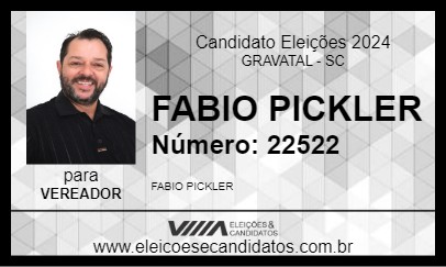 Candidato FABIO PICKLER 2024 - GRAVATAL - Eleições