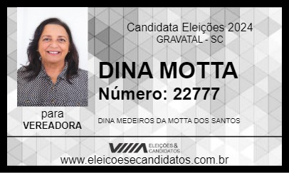 Candidato DINA MOTTA 2024 - GRAVATAL - Eleições