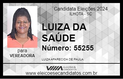 Candidato LUIZA DA SAÚDE 2024 - ILHOTA - Eleições