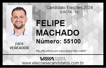 Candidato FELIPE MACHADO 2024 - ILHOTA - Eleições