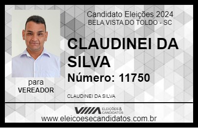 Candidato CLAUDINEI DA SILVA 2024 - BELA VISTA DO TOLDO - Eleições