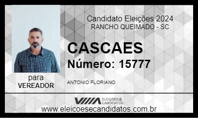 Candidato CASCAES 2024 - RANCHO QUEIMADO - Eleições