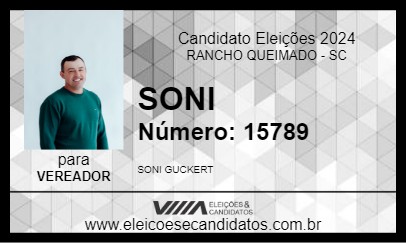 Candidato SONI 2024 - RANCHO QUEIMADO - Eleições