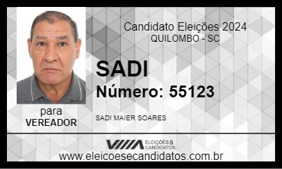 Candidato SADI 2024 - QUILOMBO - Eleições